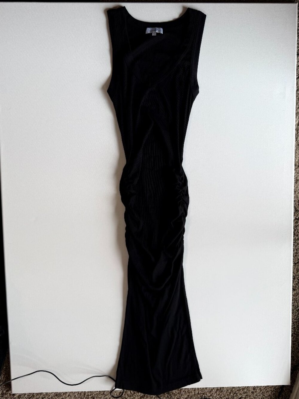 Micheal Stars Sleeveless Ruched V-Neck Bodycon Dress